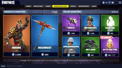 Fortnite Item Shop: In.